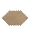 Design Imports Solid Napkin Set Of 6 In Stone