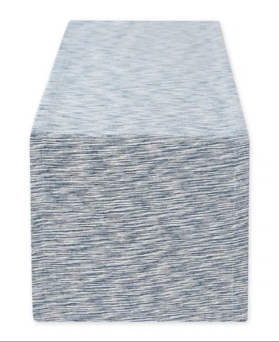 Design Imports Space Dyed Table Runner, 14" X 72" In Stellar Blue
