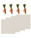 Design Imports Spring Blossom Printed Napkin Carrot Napkin Rings, Set Of 8 In Multi