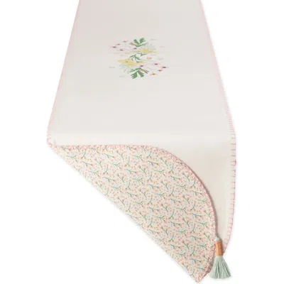 Design Imports Spring Bunny Embellished Table Runner In Neutral