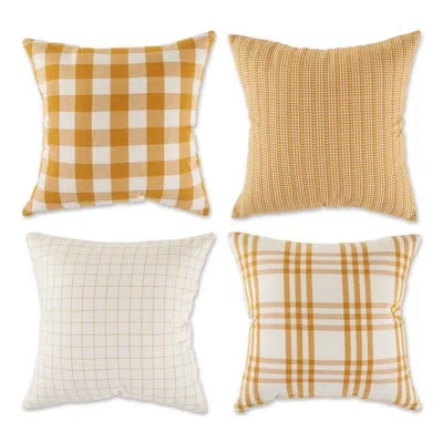 Design Imports Square Cotton Pillow Cover In Black