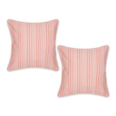 Design Imports Square Pillow Cover In Coral