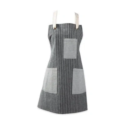 Design Imports Fresh Stripe Pantry Apron In Gray