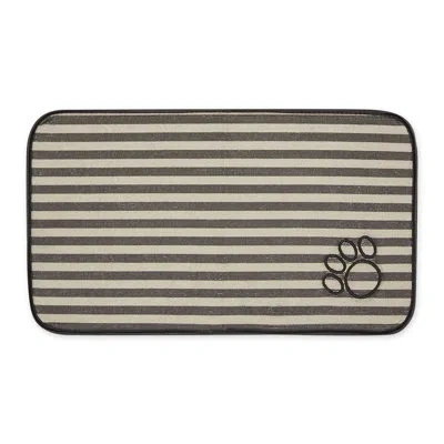 Design Imports Striped Polyester Pet Bed In Brown