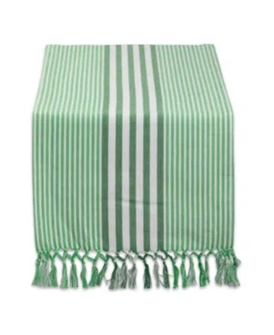 Design Imports Stripes Table Runner In Green