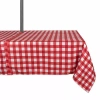 Design Imports Tango Red Check Outdoor With Zipper Tablecloth In Red
