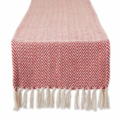 Design Imports Tango Red Chevron Table Runner