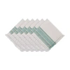 Design Imports Teal Blue Striped Fringed 6-pc. Napkins In Blue