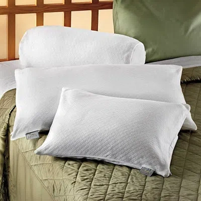 Design Imports Travel Buckwheat Medium Support Pillow In White
