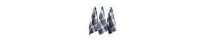 DESIGN IMPORTS TRI-COLOR CHECK COLLECTION KITCHEN, DISHTOWEL SET, FRENCH BLUE, 3 PIECE