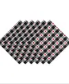 Design Imports Valentine's Day Napkin, Set Of 6 In Dobby Hearts Check