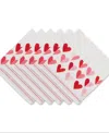 Design Imports Valentine's Day Napkin, Set Of 6 In Two Hearts