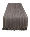 Design Imports Variegated Fringe Table Runner In Gray