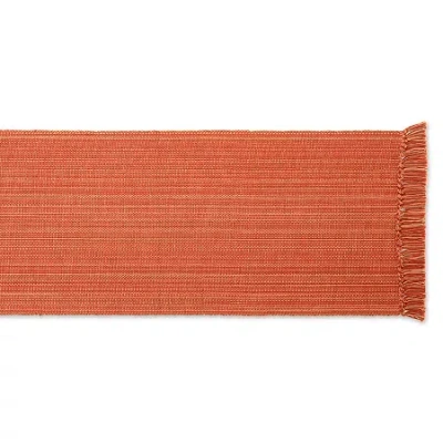 Design Imports Variegated Fringe Table Runner In Orange
