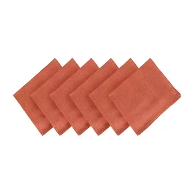 Design Imports Variegated Spice 6-pc. Napkins In Orange