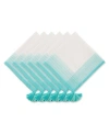 Design Imports Variegated Stripe With Tassel Napkin, Set Of 6 In Turquoise