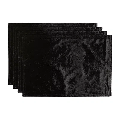 Design Imports Velvet 4-pc. Placemats In Black