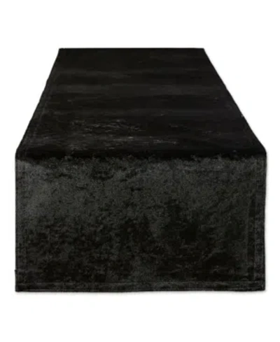 Design Imports Velvet Table Runner In Black
