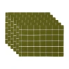 Design Imports Ventana Green Check 6-pc. Table Linen Set In Green