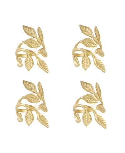 Design Imports Vine Napkin Ring, Set Of 4 In Gold