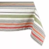 Design Imports Warm Stripe Tablecloth In Sand
