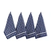Design Imports Windowpane 4-pc. Terry Dish Cloth Set In Blue