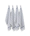 Design Imports Windowpane Terry Dishtowel, Set Of 4 In Blue