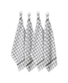 Design Imports Windowpane Terry Dishtowel, Set Of 4 In Gray