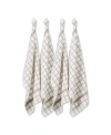 Design Imports Design Import Windowpane Terry Dishtowel, Set Of 4 In Stone
