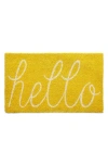 Design Imports Yellow Hello Doormat In Yellow