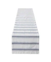 Design Imports Zig Dobby Stripe Table Runner In Blue