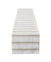 Design Imports Zig Dobby Stripe Table Runner In Stone