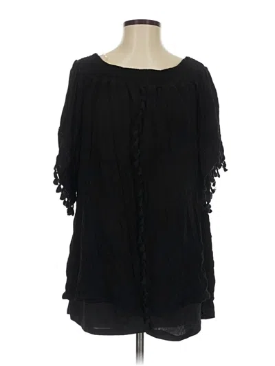 Pre-owned Design Lab Lord & Taylor 3/4 Sleeve Blouse In Black