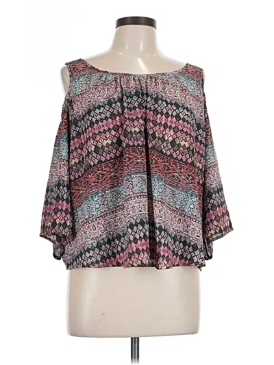 Pre-owned Design Lab Lord & Taylor 3/4 Sleeve Blouse In Pink