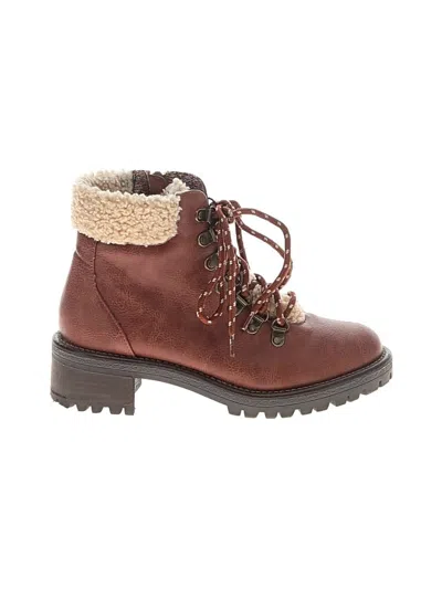 Pre-owned Design Lab Lord & Taylor Ankle Boots In Brown