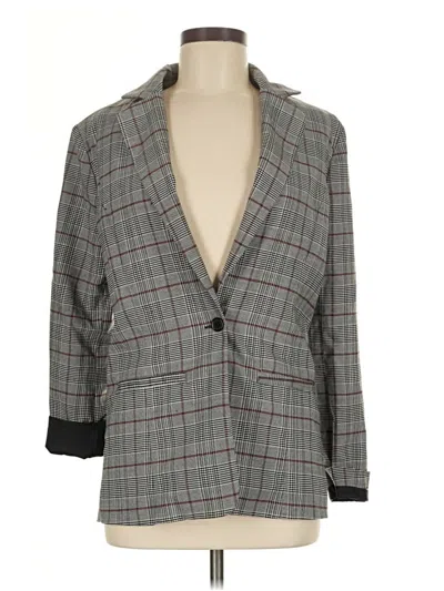 Pre-owned Design Lab Lord & Taylor Blazer Jacket In Gray