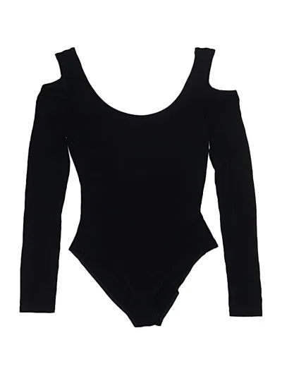 Pre-owned Design Lab Lord & Taylor Bodysuit In Black