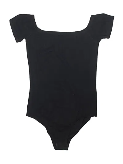 Pre-owned Design Lab Lord & Taylor Bodysuit In Black