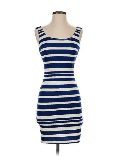 Pre-owned Design Lab Lord & Taylor Casual Dress In Blue