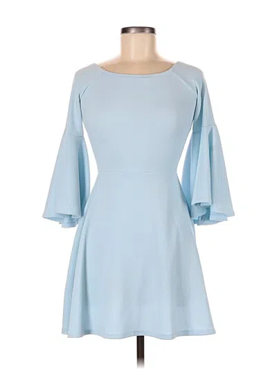 Pre-owned Design Lab Lord & Taylor Casual Dress In Blue