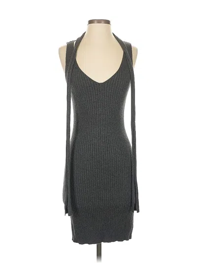 Pre-owned Design Lab Lord & Taylor Casual Dress In Gray