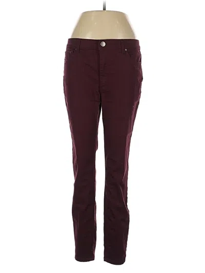 Pre-owned Design Lab Lord & Taylor Casual Pants In Burgundy