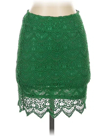 Pre-owned Design Lab Lord & Taylor Formal Skirt In Green