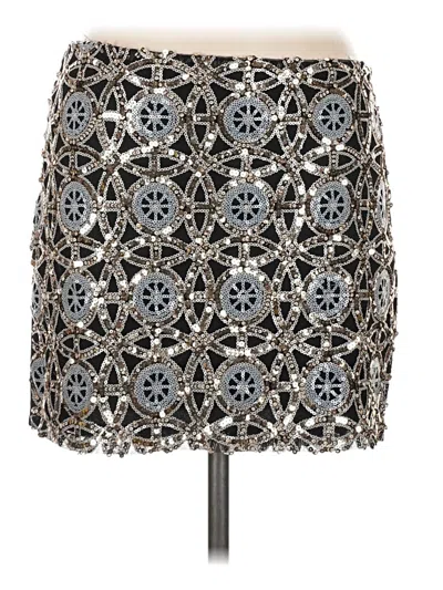 Pre-owned Design Lab Lord & Taylor Formal Skirt In Silver