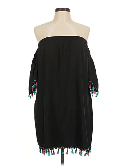 Pre-owned Design Lab Lord & Taylor Kimono In Black