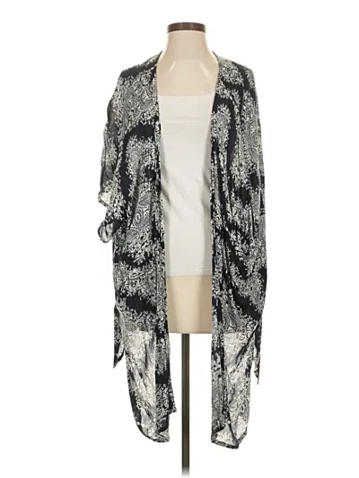 Pre-owned Design Lab Lord & Taylor Kimono In Silver