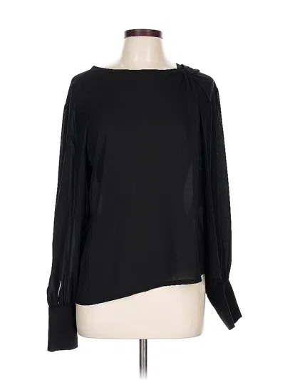 Pre-owned Design Lab Lord & Taylor Long Sleeve Blouse In Black