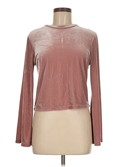 Pre-owned Design Lab Lord & Taylor Long Sleeve Top Pink Mock Neckline Tops