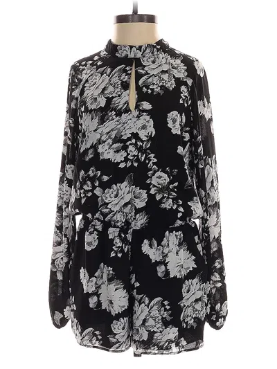 Pre-owned Design Lab Lord & Taylor Romper In Black