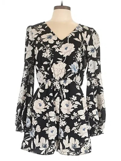 Pre-owned Design Lab Lord & Taylor Romper In Black